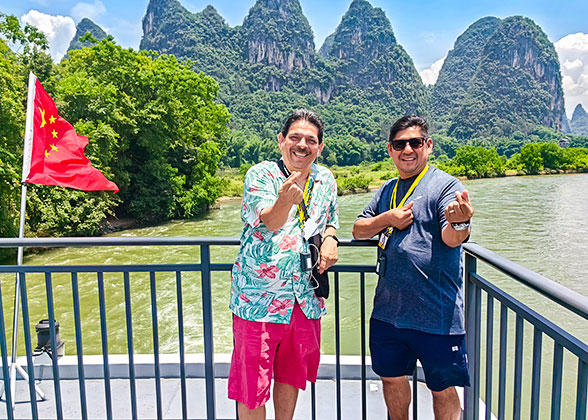 Our Guests on Li River Cruise