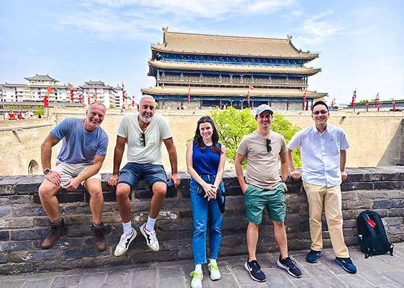 Our Guests at the City Wall