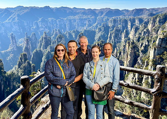 Our Guests at Tianzi Mountain, Zhangjiaijie