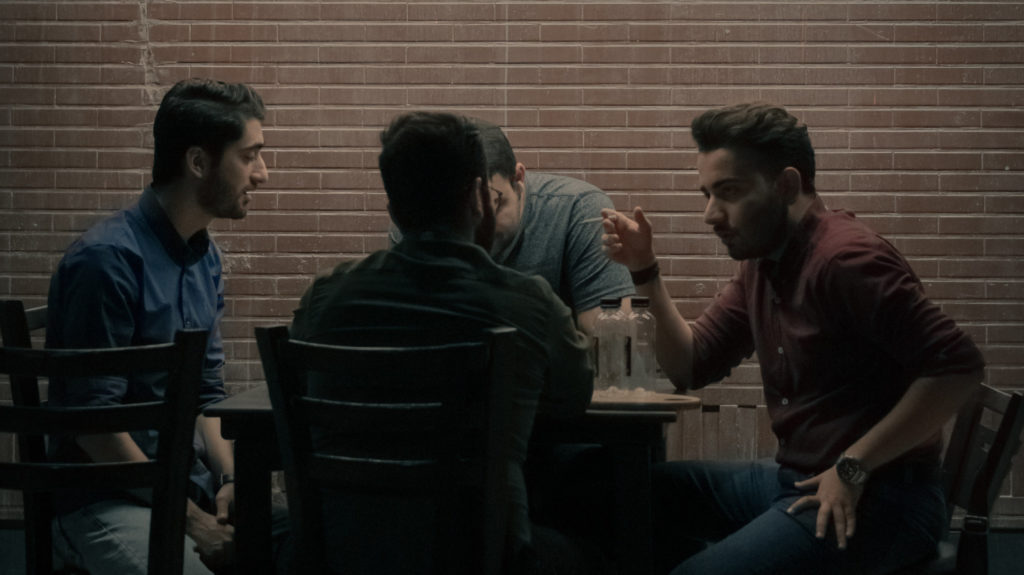 men talking