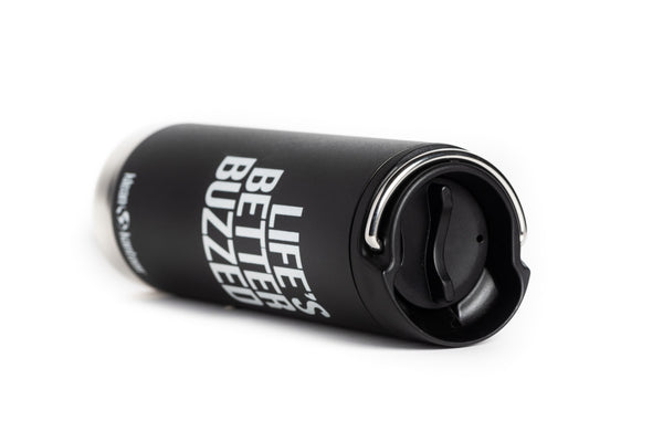 Klean Kanteen "Lifes Better Buzzed" Tumbler - 16 oz Black - Better Buzz Coffee